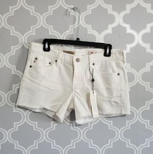 AG Adriano Goldschmied carrie white shorts